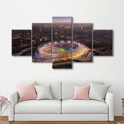 Stratford Olympic Stadium, Stadium Canvas, Sport Art, Gift for him, 5 Panel, Large Canvas, Canvas Print Wall Art