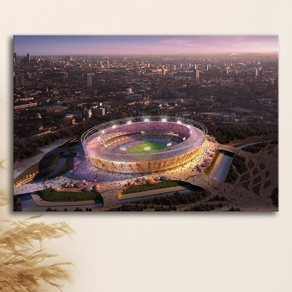 Stratford Olympic Stadium, Stadium Canvas, Sport Art, Gift for him, Man Cave Decor, Art Print, Canvas Print Wall Art