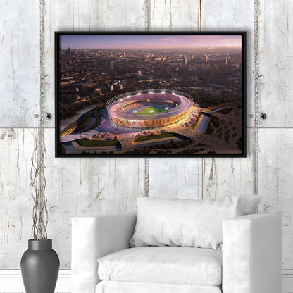 Stratford Olympic Stadium, Stadium Canvas, Sport Art, Framed Canvas Print Wall Art, Floating Frame