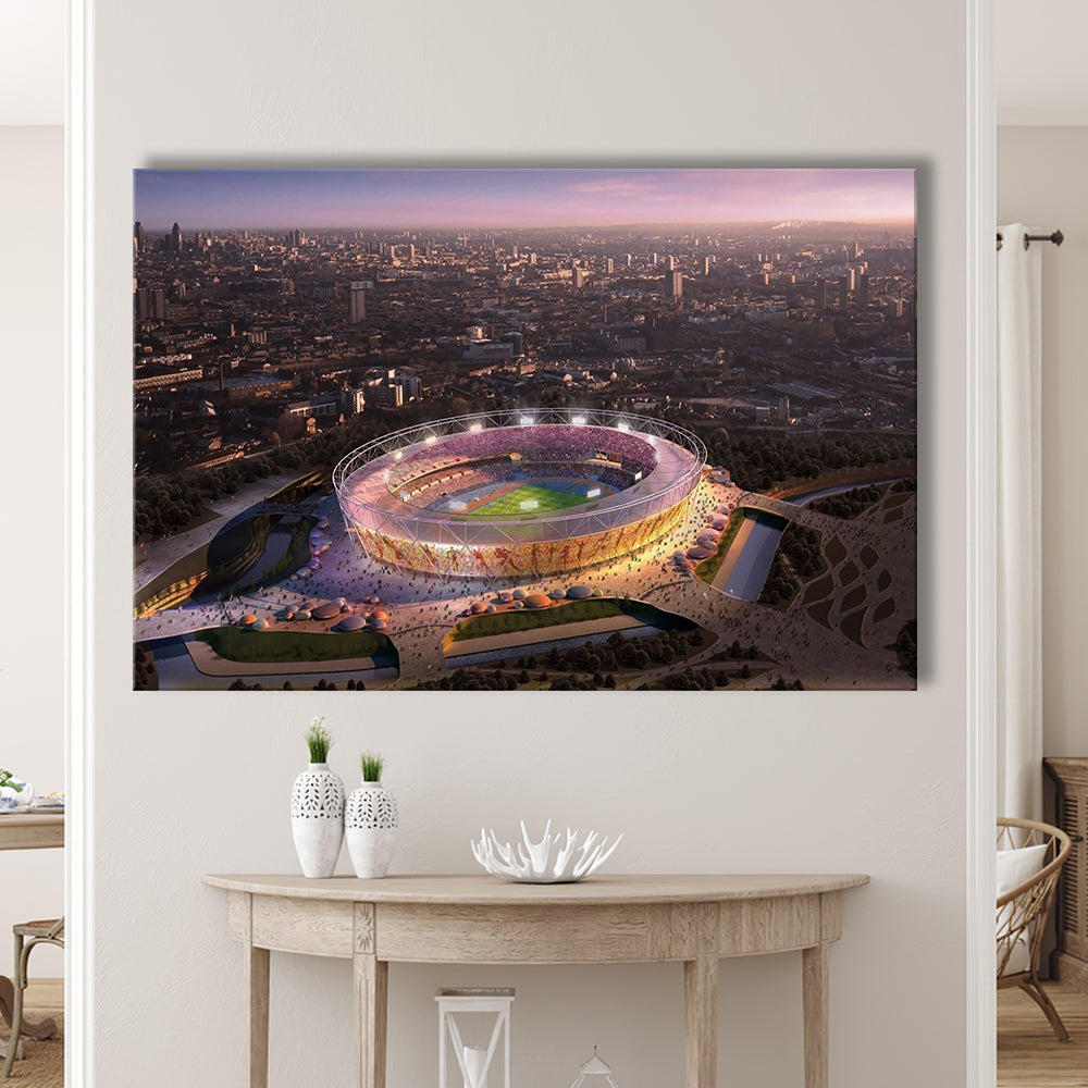 Stratford Olympic Stadium, Stadium Canvas, Sport Art, Gift for him, Man Cave Decor, Art Print, Canvas Print Wall Art