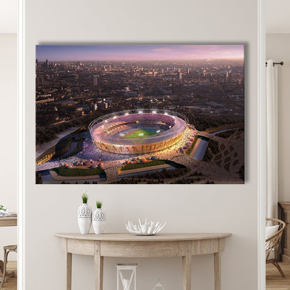 Stratford Olympic Stadium, Stadium Canvas, Sport Art, Gift for him, Man Cave Decor, Art Print, Canvas Print Wall Art