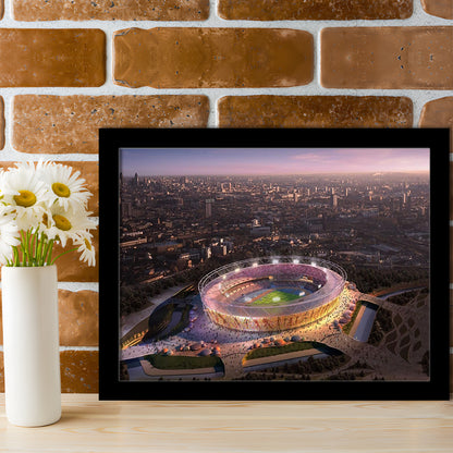 Stratford Olympic Stadium, Stadium Canvas, Sport Art, Gift for him, Framed Art Print Wall Decor, Picture Framed