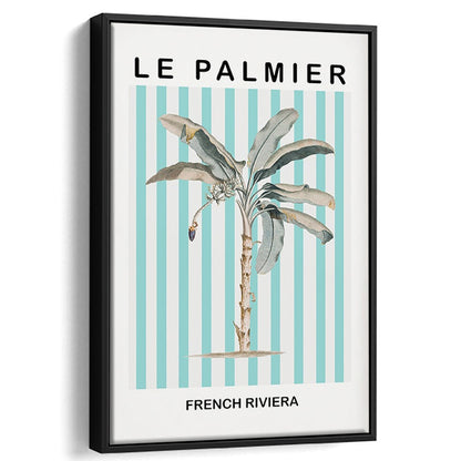 Striped Palm Tree Wall Art Print Palm Tree Blue Wall Art, Framed Canvas Prints Wall Art