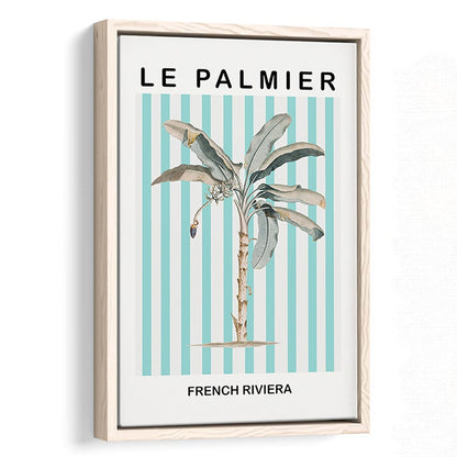 Striped Palm Tree Wall Art Print Palm Tree Blue Wall Art, Framed Canvas Prints Wall Art