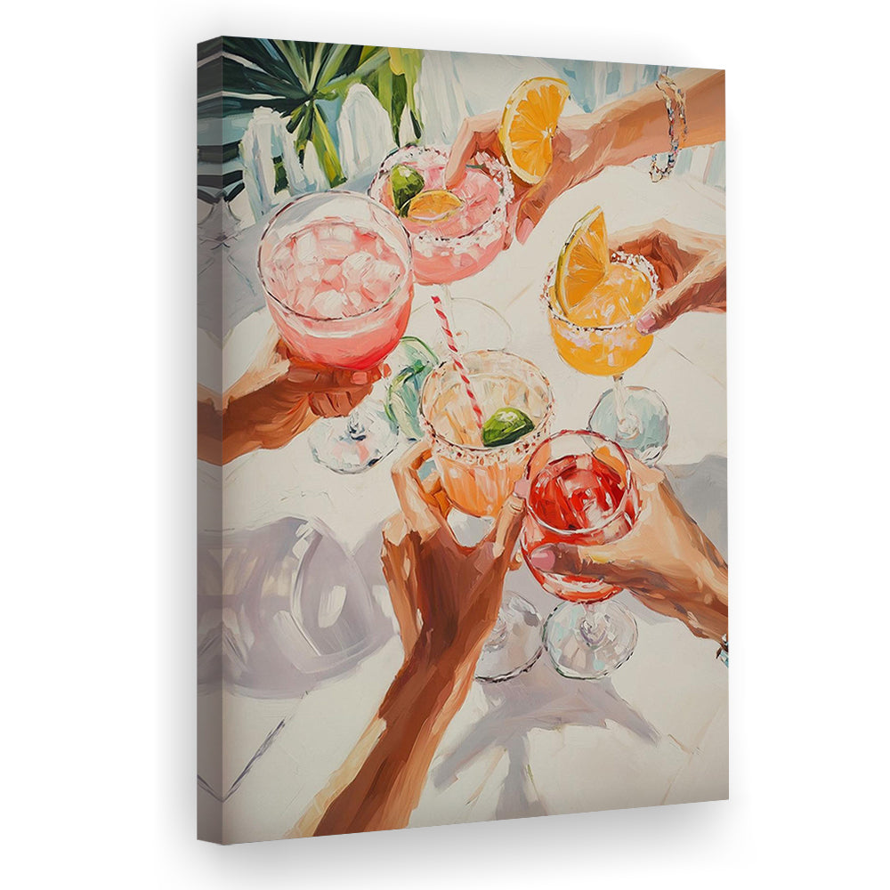 Stylish Cocktail Bar Print, Wall Art For Cocktail Party, Elegant Drink Print, Funky Print, Canvas Print