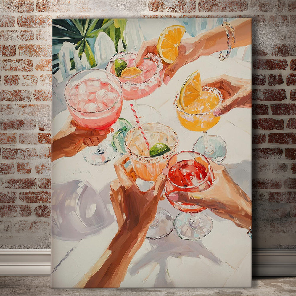 Stylish Cocktail Bar Print, Wall Art For Cocktail Party, Elegant Drink Print, Funky Print, Canvas Print