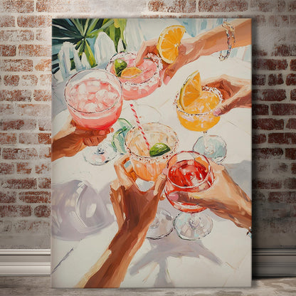 Stylish Cocktail Bar Print, Wall Art For Cocktail Party, Elegant Drink Print, Funky Print, Canvas Print