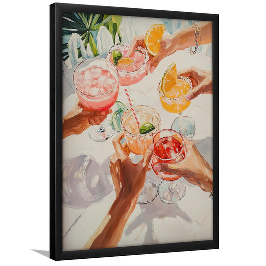 Stylish Cocktail Bar Print, Wall Art For Cocktail Party, Elegant Drink Print, Framed Art Print, Fine Art Print