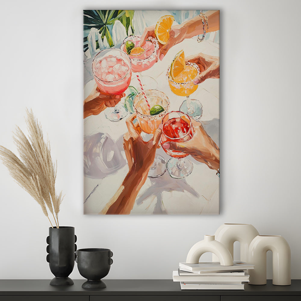 Stylish Cocktail Bar Print, Wall Art For Cocktail Party, Elegant Drink Print, Funky Print, Canvas Print