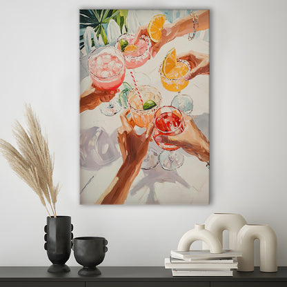 Stylish Cocktail Bar Print, Wall Art For Cocktail Party, Elegant Drink Print, Funky Print, Canvas Print