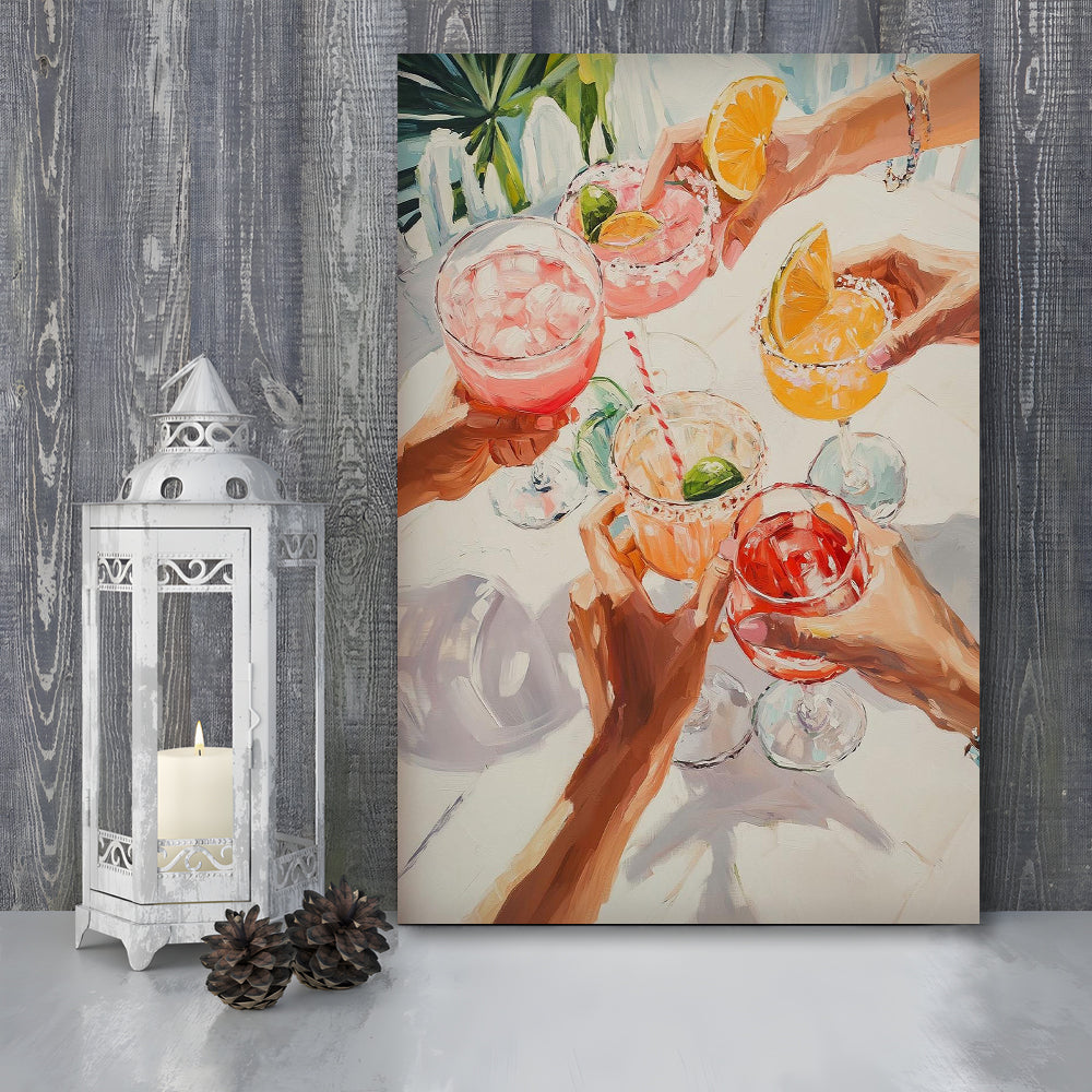 Stylish Cocktail Bar Print, Wall Art For Cocktail Party, Elegant Drink Print, Funky Print, Canvas Print