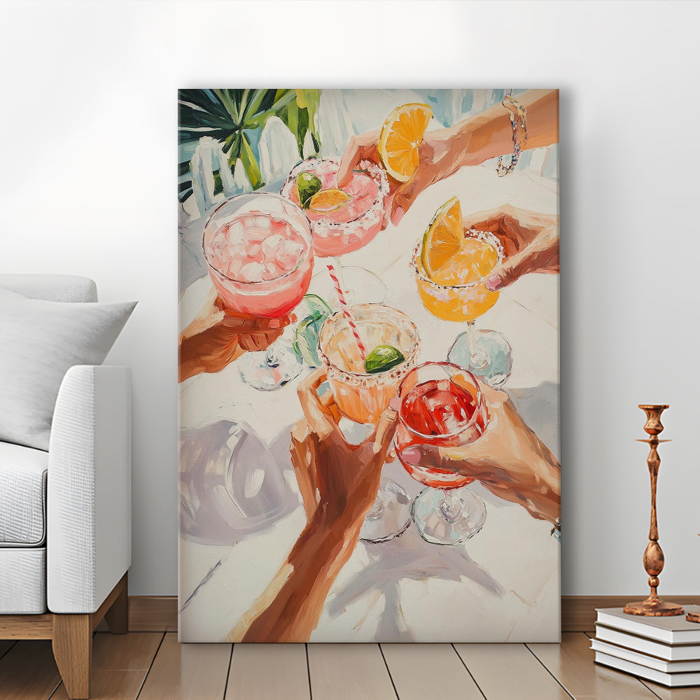 Stylish Cocktail Bar Print, Wall Art For Cocktail Party, Elegant Drink Print, Funky Print, Canvas Print