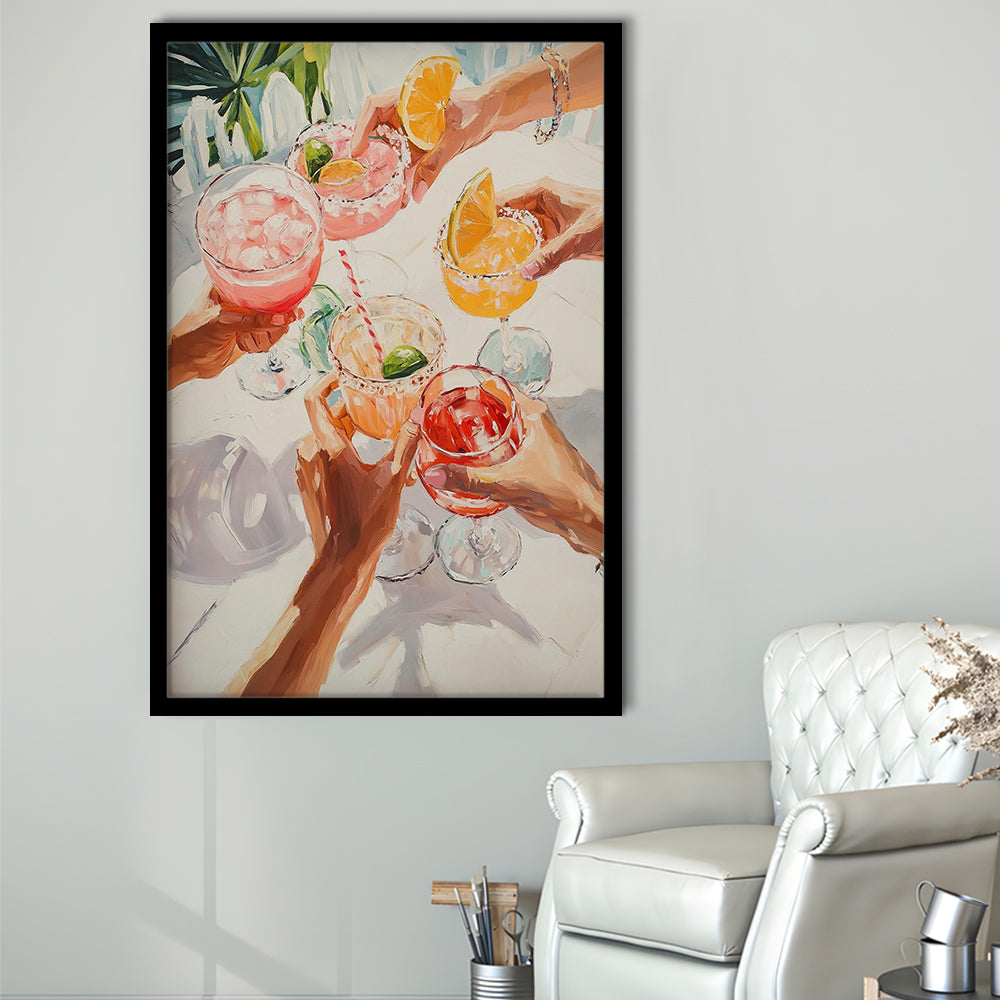 Stylish Cocktail Bar Print, Wall Art For Cocktail Party, Elegant Drink Print, Framed Art Print, Fine Art Print