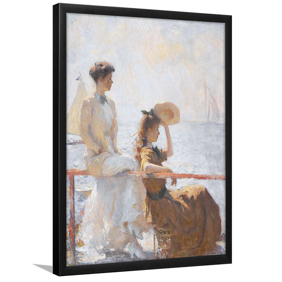Summer Day Vintage Art Print Antique Art, Framed Art Print Wall Decor, Picture Framed