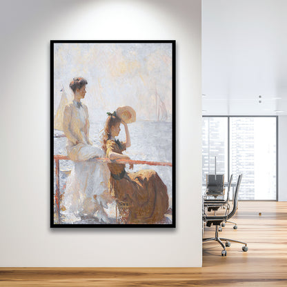 Summer Day Vintage Art Print Antique Art, Framed Art Print Wall Decor, Picture Framed