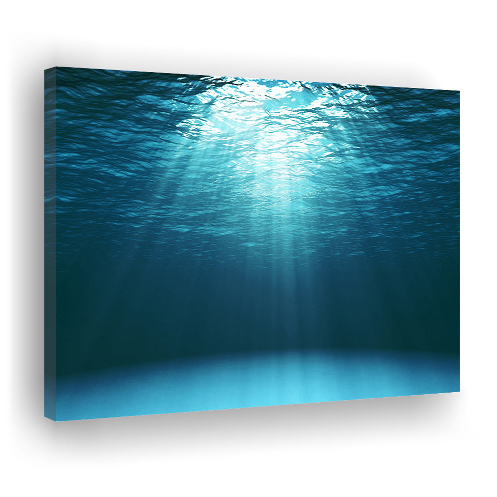 Sun Rays Under Water Canvas Set, Underwater Canvas Print, Underwater Wall Art, Cavas Print Wall Art Hom Decor