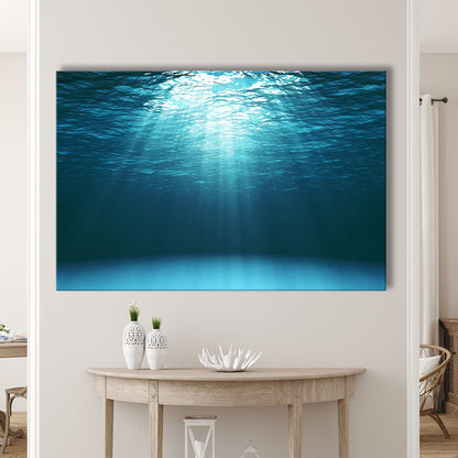 Sun Rays Under Water Canvas Set, Underwater Canvas Print, Underwater Wall Art, Cavas Print Wall Art Hom Decor