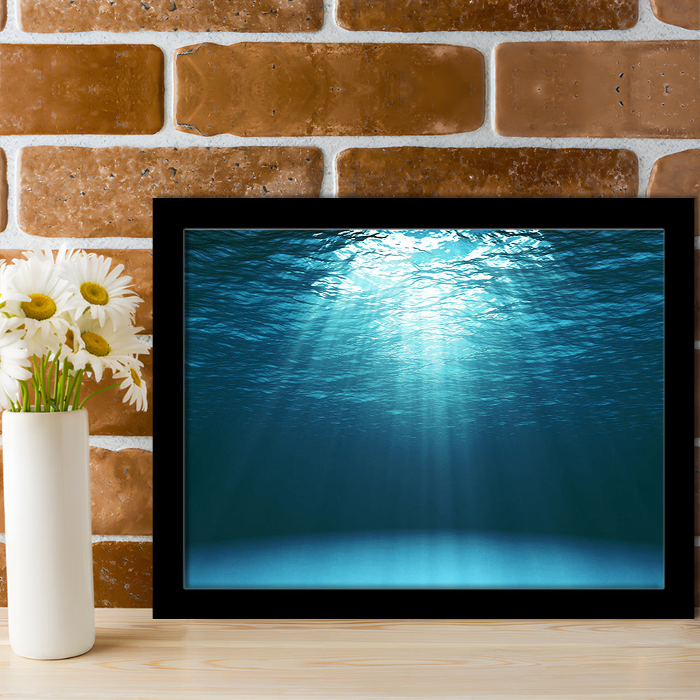 Sun Rays Under Water Art Set, Underwater Art Prints, Underwater Wall Art, Framed Art Print, Picture Framed