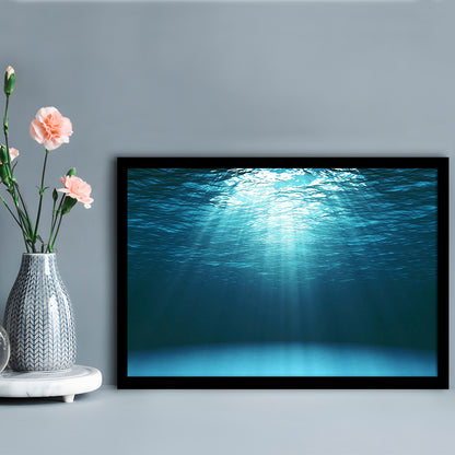 Sun Rays Under Water Art Set, Underwater Art Prints, Underwater Wall Art, Framed Art Print, Picture Framed