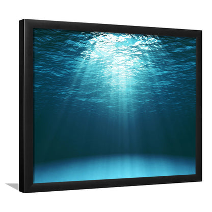 Sun Rays Under Water Art Set, Underwater Art Prints, Underwater Wall Art, Framed Art Print, Picture Framed