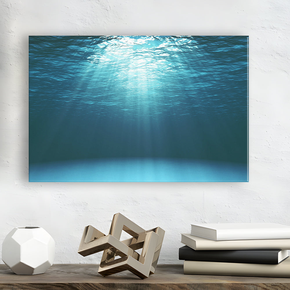 Sun Rays Under Water Canvas Set, Underwater Canvas Print, Underwater Wall Art, Cavas Print Wall Art Hom Decor