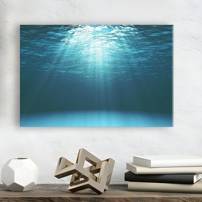Sun Rays Under Water Canvas Set, Underwater Canvas Print, Underwater Wall Art, Cavas Print Wall Art Hom Decor