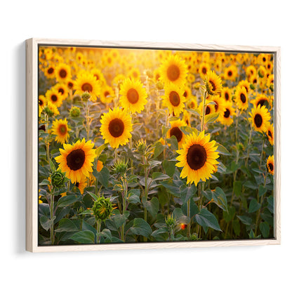 Sunflower Wall Art, Sunflower Wall Decor, Sunflower Canvas Sunflower Decor, Framed Cavas Print, Floating Frame