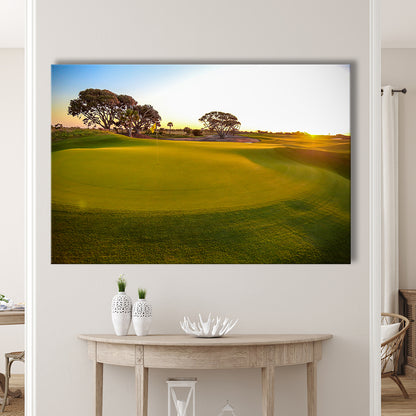 Sunrise On The Golf Course, Golf Art Print,Gifts Golf Lover