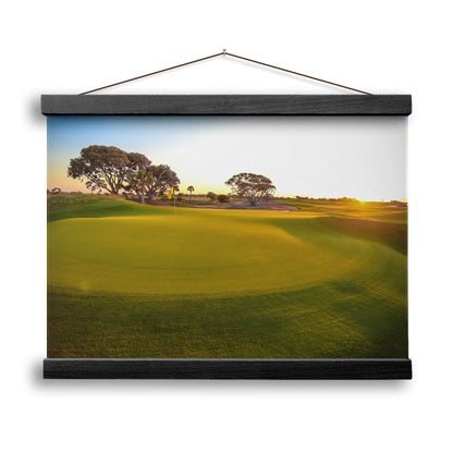 Sunrise On The Golf Course, Golf Art Print, Hanging Canvas Print Wall Art