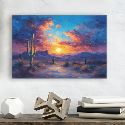 Sunset Oil Painting Moody Desert Pastel Cloud, Canvas Art Decor Print, Painting Art, Canvas Print Wall Art Home Decor