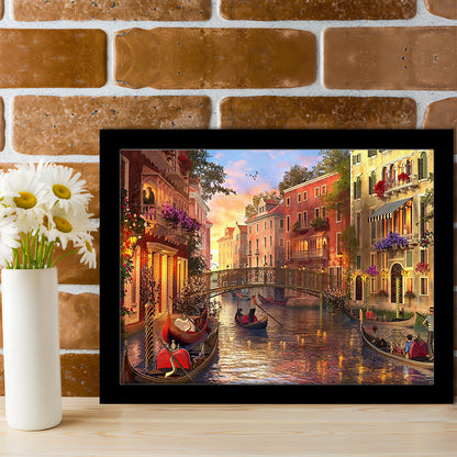 Sunset In Venice Art Wall Art Print, Framed Art Print, Picture Framed