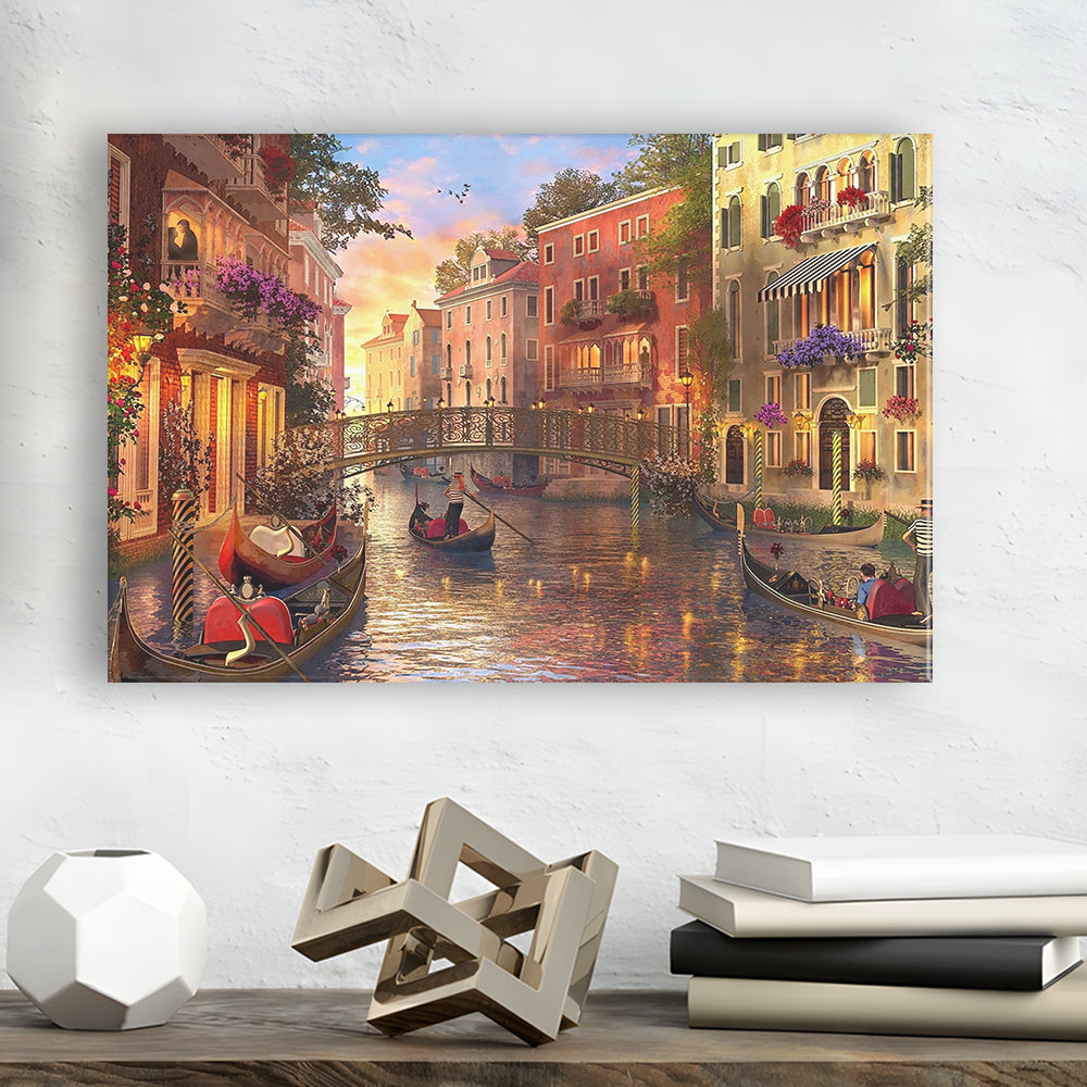 Sunset in Venice Canvas Wall Art Print, Cavas Print Wall Art Hom Decor