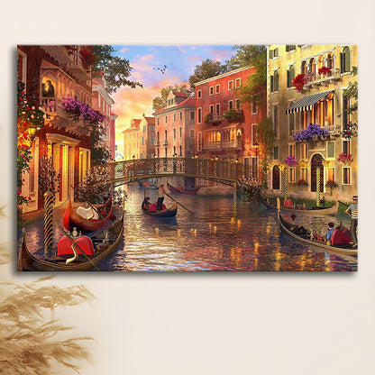 Sunset in Venice Canvas Wall Art Print, Cavas Print Wall Art Hom Decor