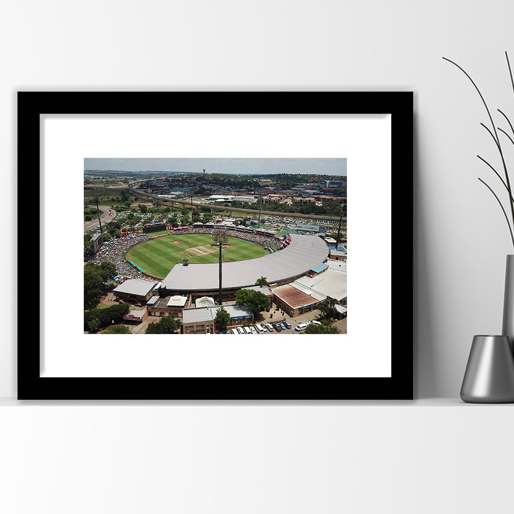 SuperSport Park, Stadium Canvas, Sport Art, Gift for him, White Border Framed Art Print Wall Decor