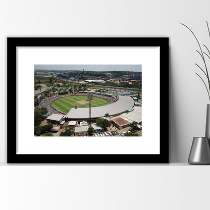 SuperSport Park, Stadium Canvas, Sport Art, Gift for him, White Border Framed Art Print Wall Decor