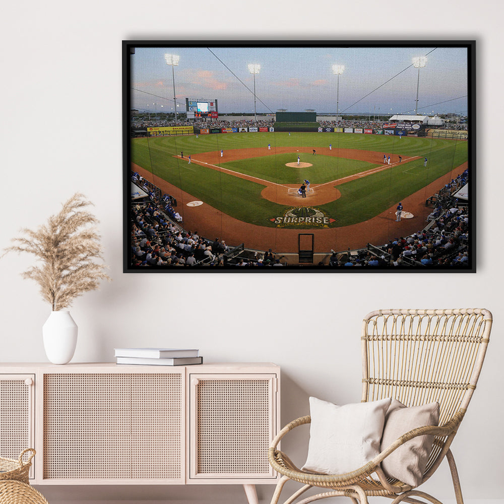 Surprise Stadium, Stadium Canvas, Sport Art, Framed Canvas Print Wall Art, Floating Frame