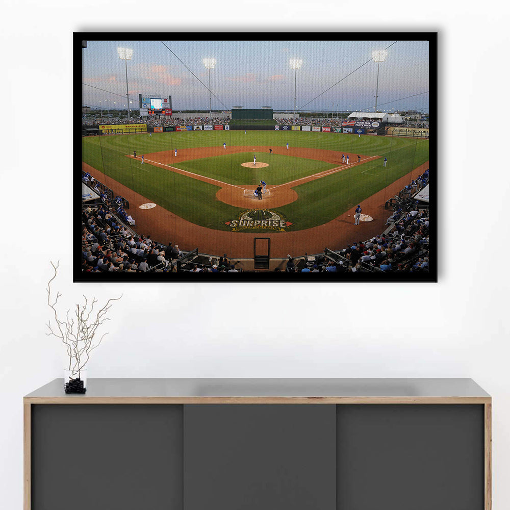 Surprise Stadium, Stadium Canvas, Sport Art, Gift for him, Framed Art Print Wall Decor, Picture Framed
