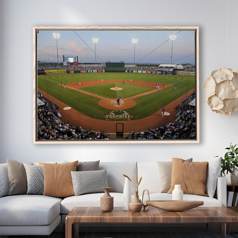 Surprise Stadium, Stadium Canvas, Sport Art, Framed Canvas Print Wall Art, Floating Frame