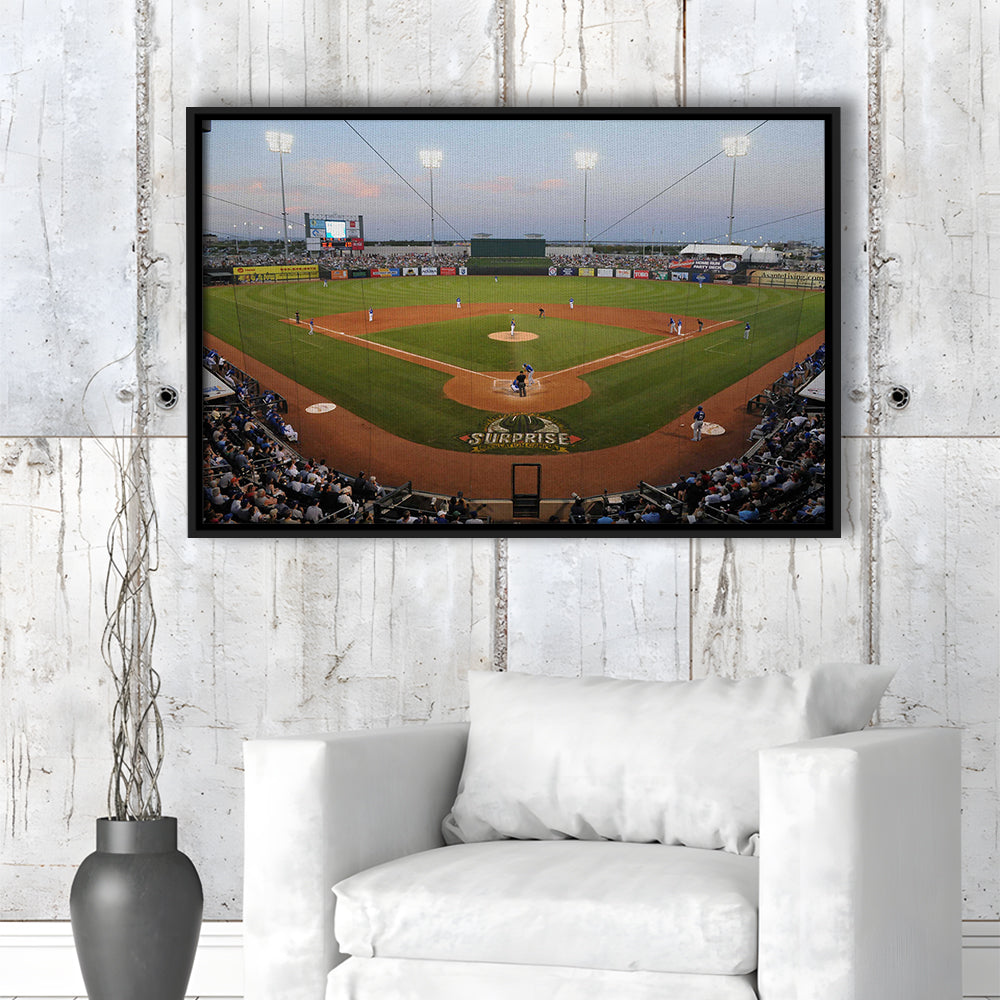Surprise Stadium, Stadium Canvas, Sport Art, Framed Canvas Print Wall Art, Floating Frame