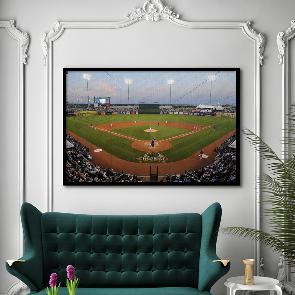 Surprise Stadium, Stadium Canvas, Sport Art, Gift for him, Framed Art Print Wall Decor, Picture Framed