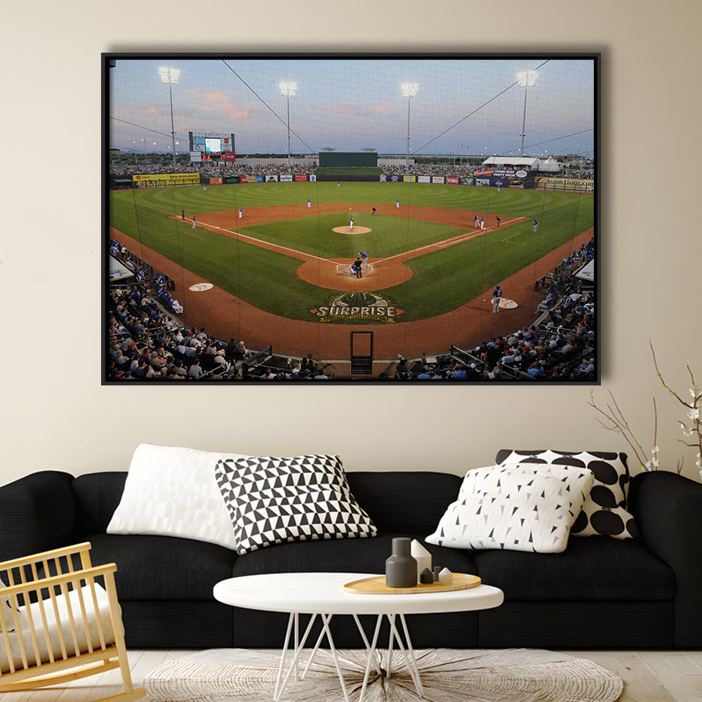 Surprise Stadium, Stadium Canvas, Sport Art, Framed Canvas Print Wall Art, Floating Frame