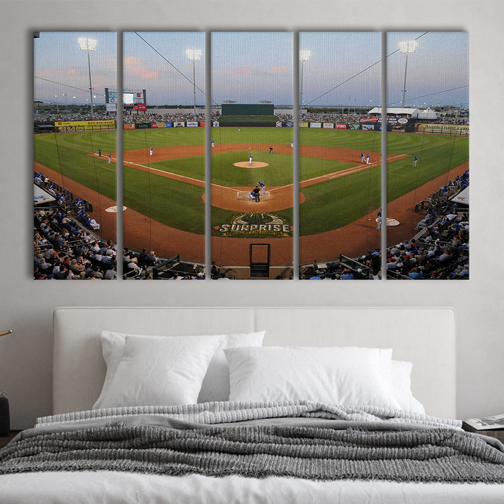 Surprise Stadium, Stadium Canvas, Sport Art, 5 Panel B, Extra Large Canvas, Canvas Print Wall Art