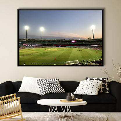 Sydney Cricket Ground Stadium, Stadium Canvas, Sport Art, Framed Canvas Print Wall Art, Floating Frame