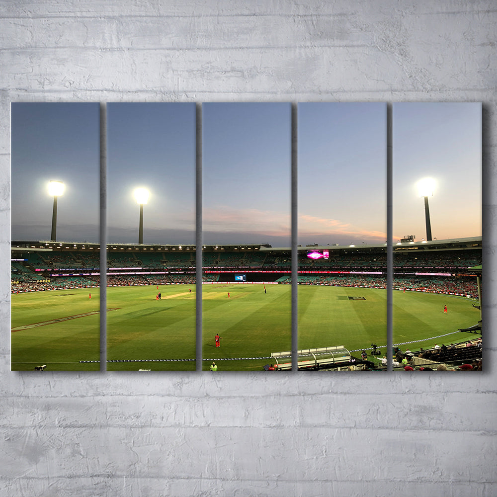 Sydney Cricket Ground Stadium, Stadium Canvas, Sport Art, 5 Panel B, Extra Large Canvas, Canvas Print Wall Art