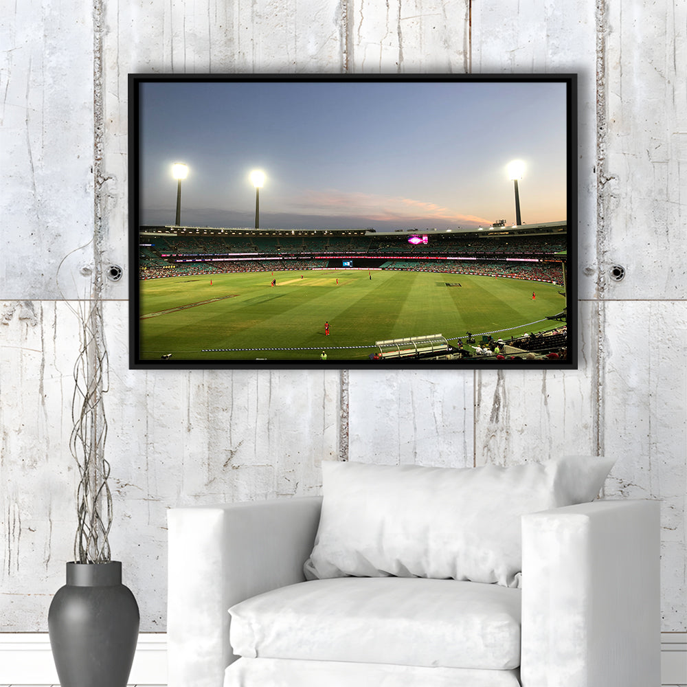 Sydney Cricket Ground Stadium, Stadium Canvas, Sport Art, Framed Canvas Print Wall Art, Floating Frame