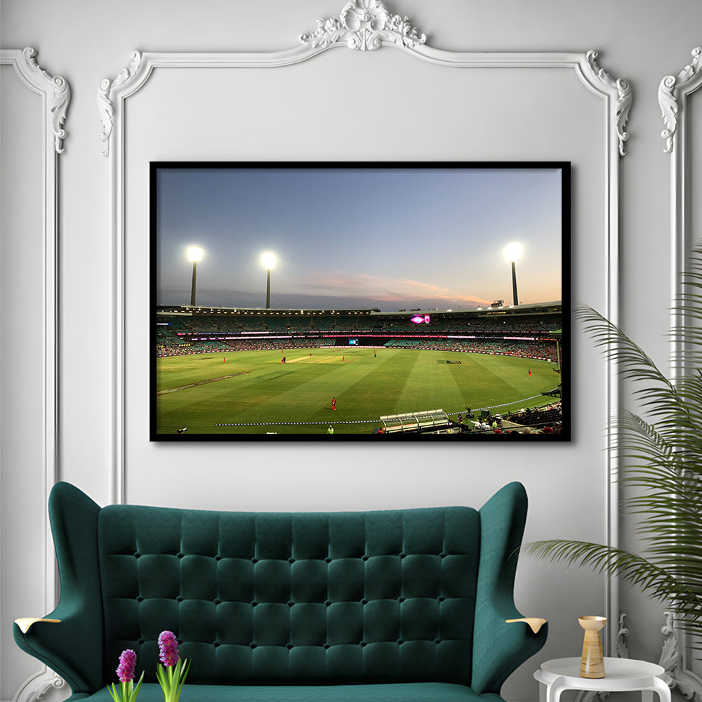Sydney Cricket Ground Stadium, Stadium Canvas, Sport Art, Gift for him, Framed Art Print Wall Decor, Picture Framed