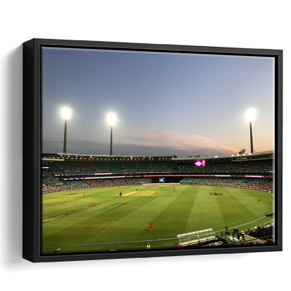 Sydney Cricket Ground Stadium, Stadium Canvas, Sport Art, Framed Canvas Print Wall Art, Floating Frame