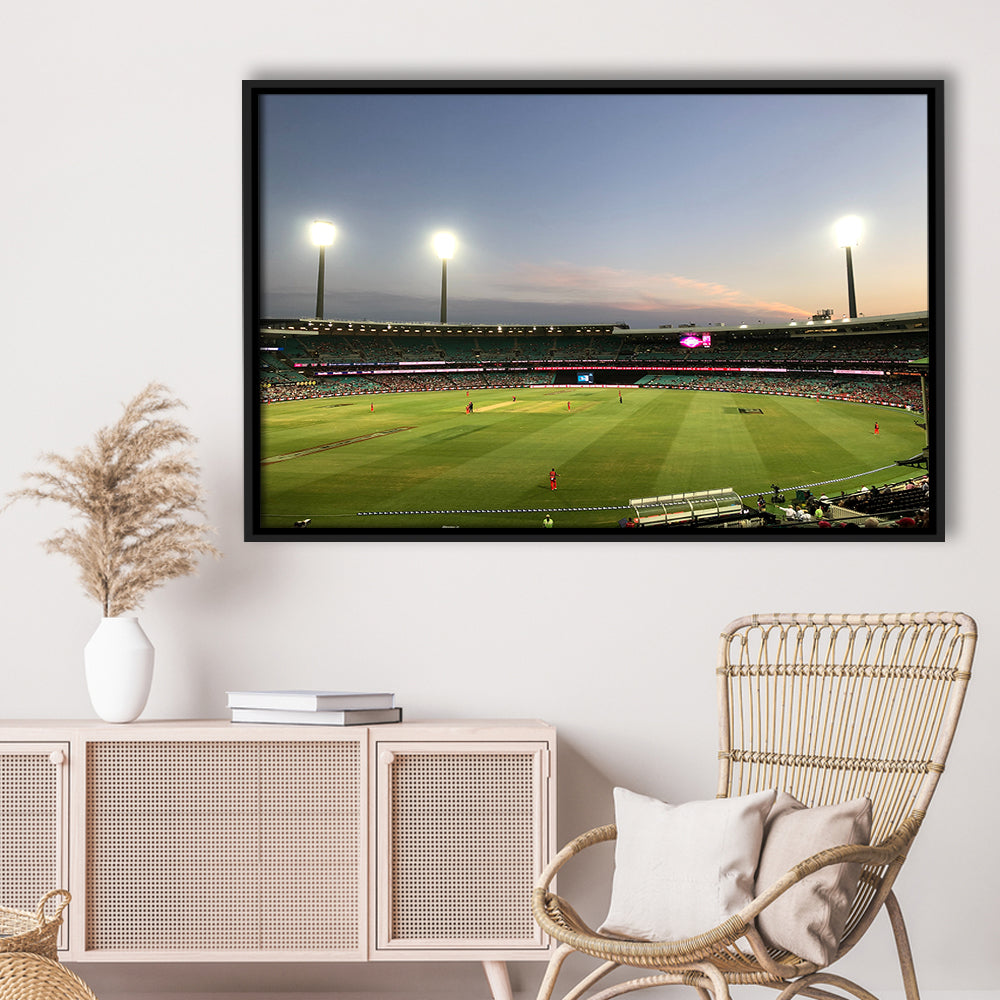 Sydney Cricket Ground Stadium, Stadium Canvas, Sport Art, Framed Canvas Print Wall Art, Floating Frame