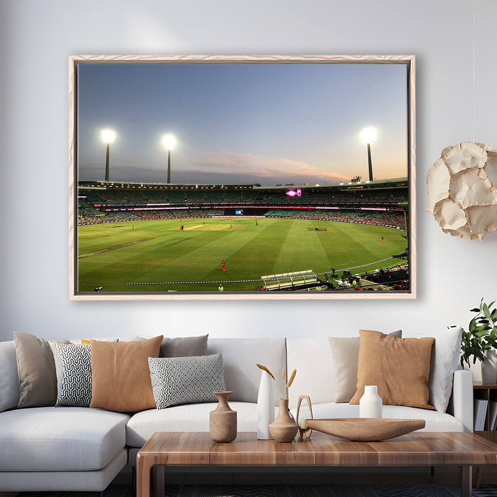 Sydney Cricket Ground Stadium, Stadium Canvas, Sport Art, Framed Canvas Print Wall Art, Floating Frame