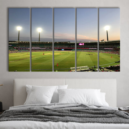 Sydney Cricket Ground Stadium, Stadium Canvas, Sport Art, 5 Panel B, Extra Large Canvas, Canvas Print Wall Art